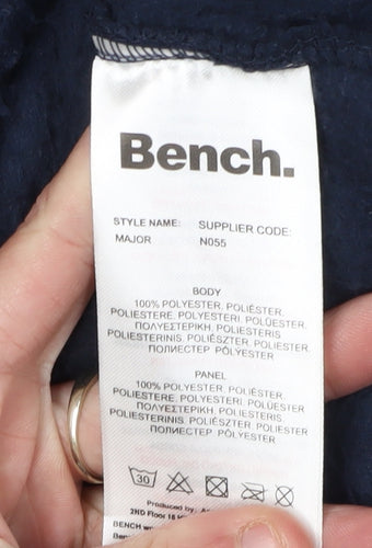 Bench Men's Blue Fleece Jacket XL Full Zip Logo