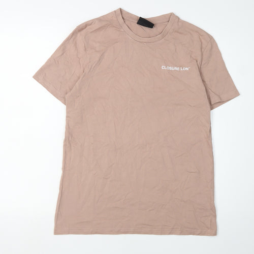 Closure London Men's Beige Cotton T-Shirt S