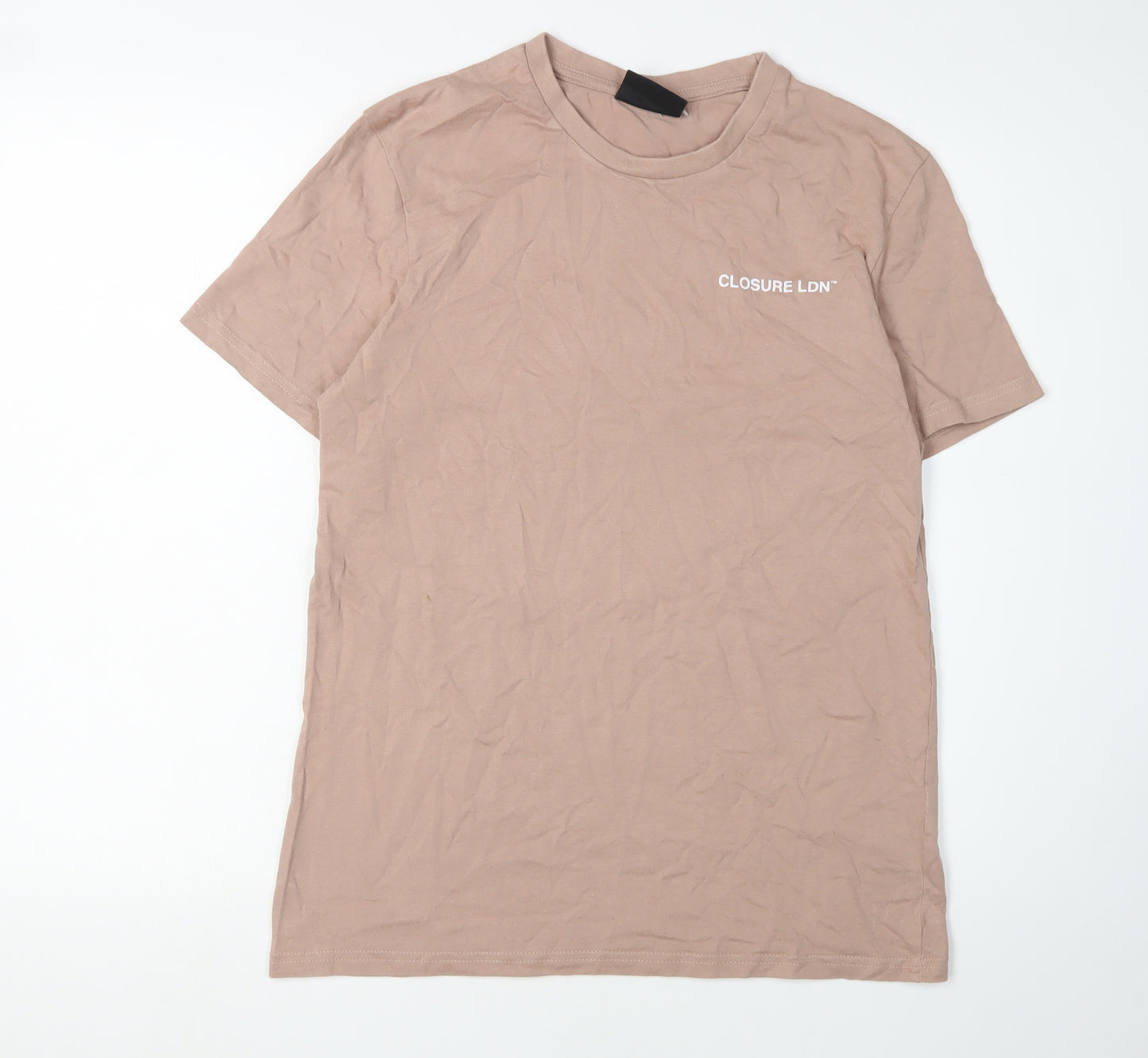 Closure London Men's Beige Cotton T-Shirt S