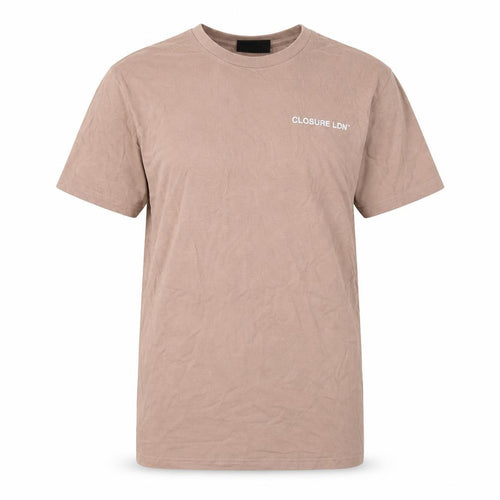 Closure London Men's Beige Cotton T-Shirt S