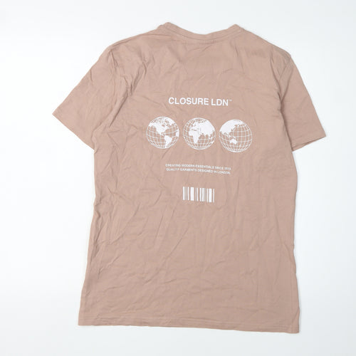 Closure London Men's Beige Cotton T-Shirt S