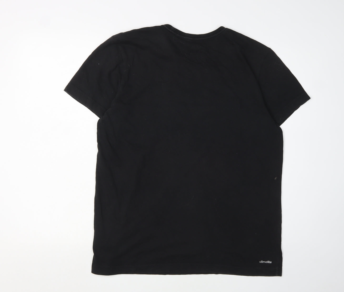 Adidas Men's Black Logo T-Shirt, Medium, Breathable Design