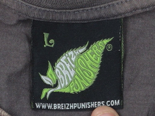 Breizh Punishers Men's Brown Graphic T-Shirt L