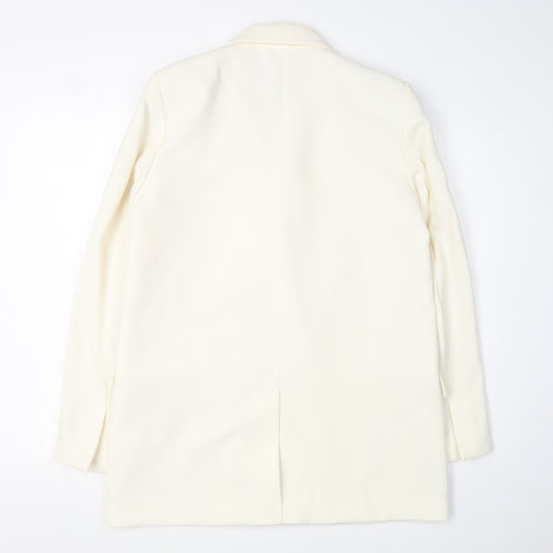 Zara Women's White Blazer Size M, Regular Fit