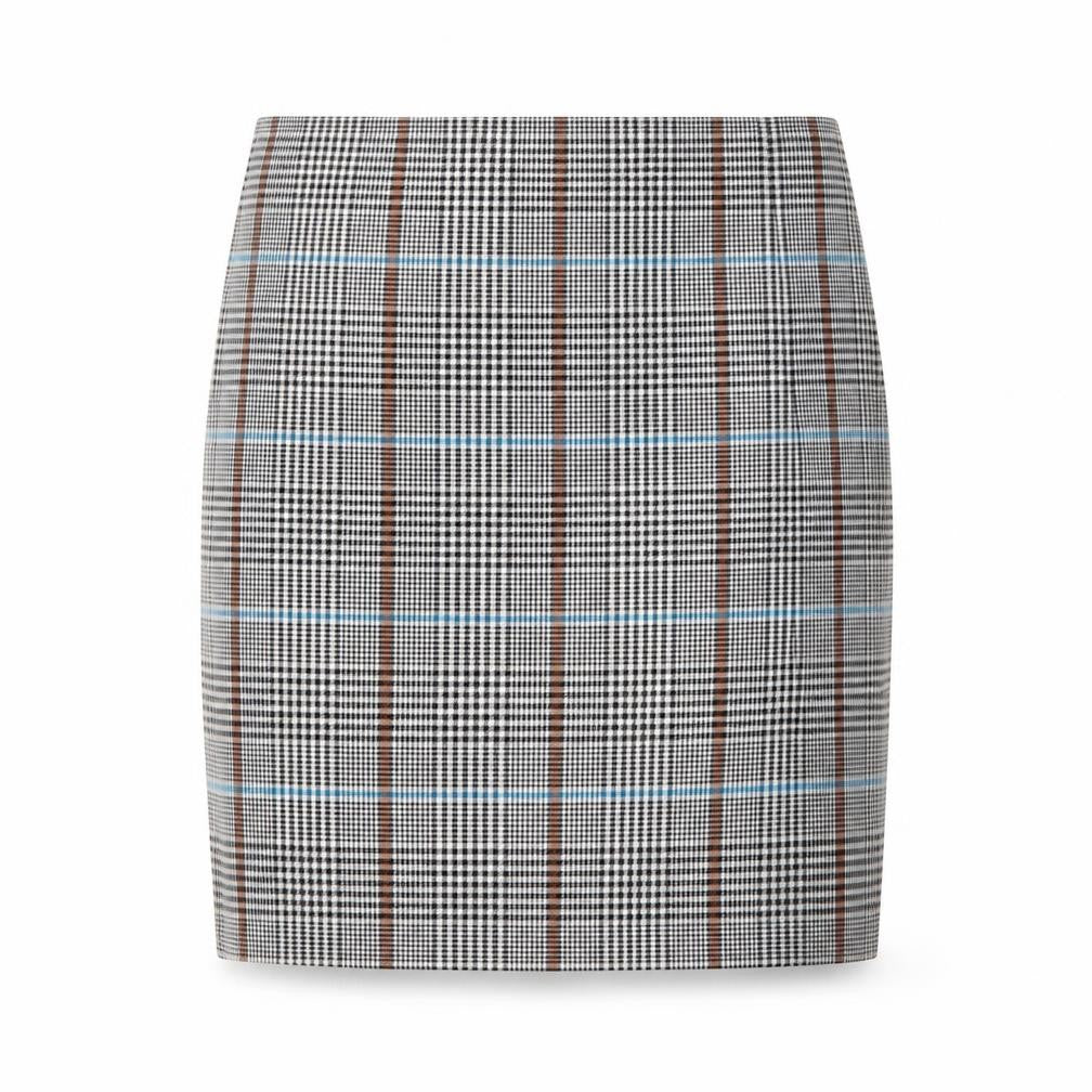 Front view of ASOS Women's Check Pencil Skirt, size 10, Multicoloured