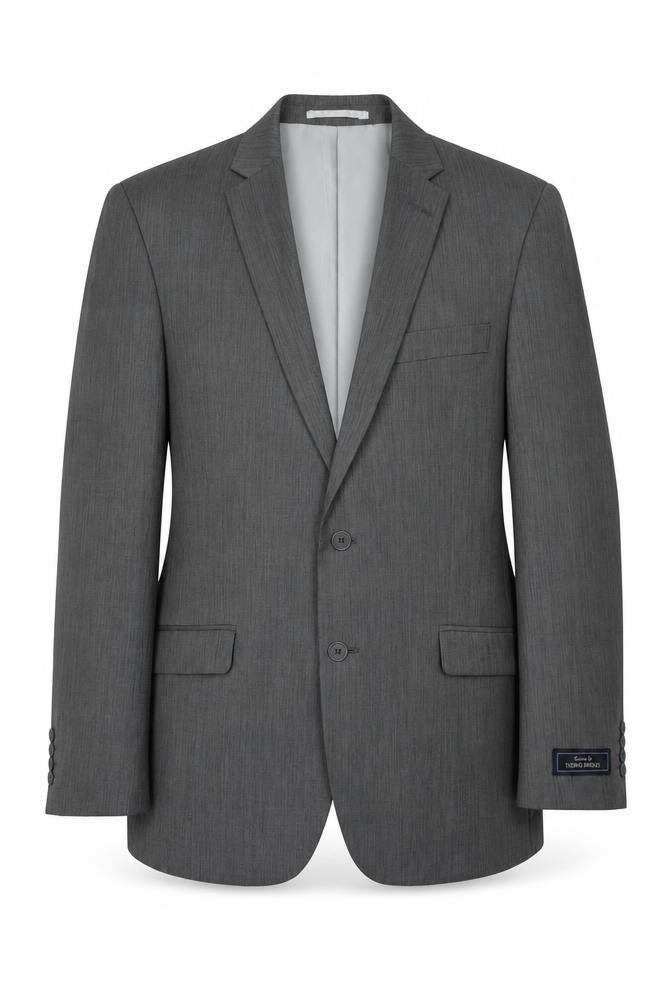Front view of Thomas Brooks Men's Grey Blazer 40R Business Formal