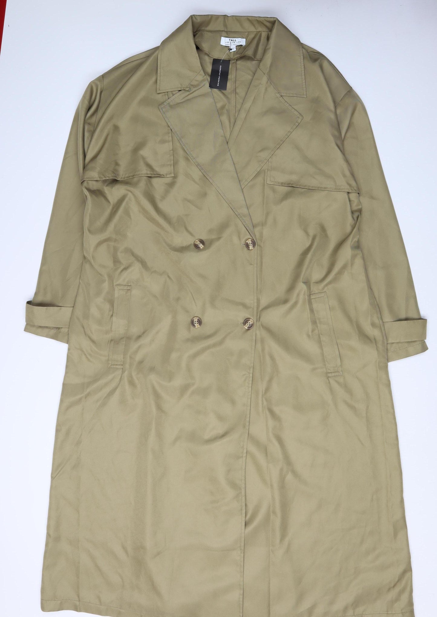 Dorothy Perkins Women's Beige Trench Coat Size 20 Tall