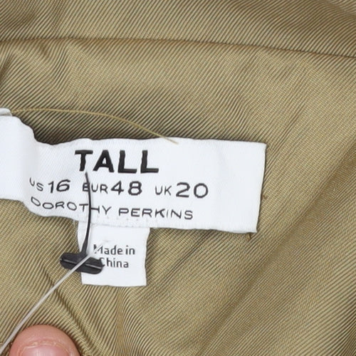 Dorothy Perkins Women's Beige Trench Coat Size 20 Tall