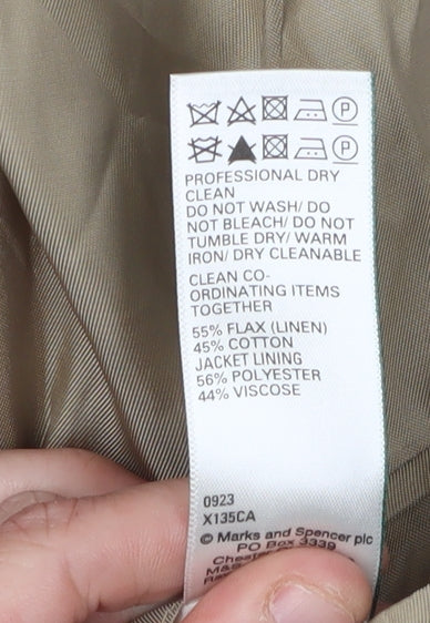 Marks and Spencer Men's Beige Check Blazer 38R Regular Fit