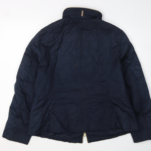 Gerry Weber Women's Blue Quilted Jacket Size 16