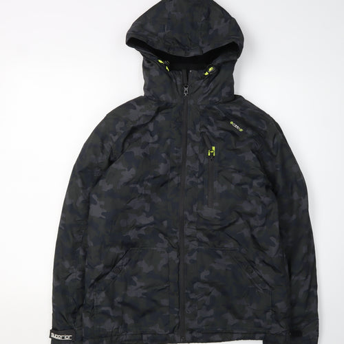 Marks and Spencer Boys Black Camouflage Puffer Jacket 13-14 Years