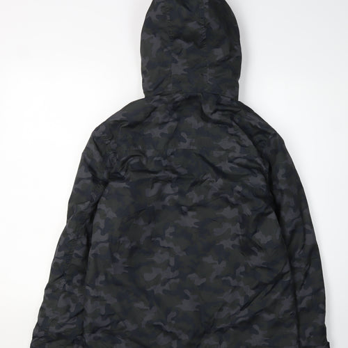 Marks and Spencer Boys Black Camouflage Puffer Jacket 13-14 Years