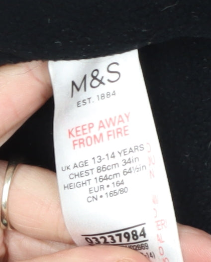 Marks and Spencer Boys Black Camouflage Puffer Jacket 13-14 Years