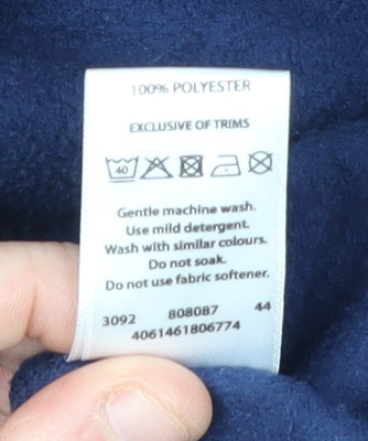 Crane Men's Blue 1/4 Zip Fleece Sweatshirt - Large