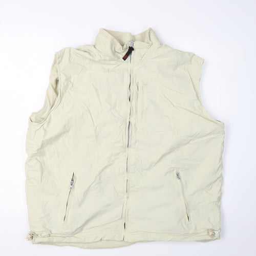 Silanta Beige Waistcoat 2XL Unisex, Full Zip, Casual