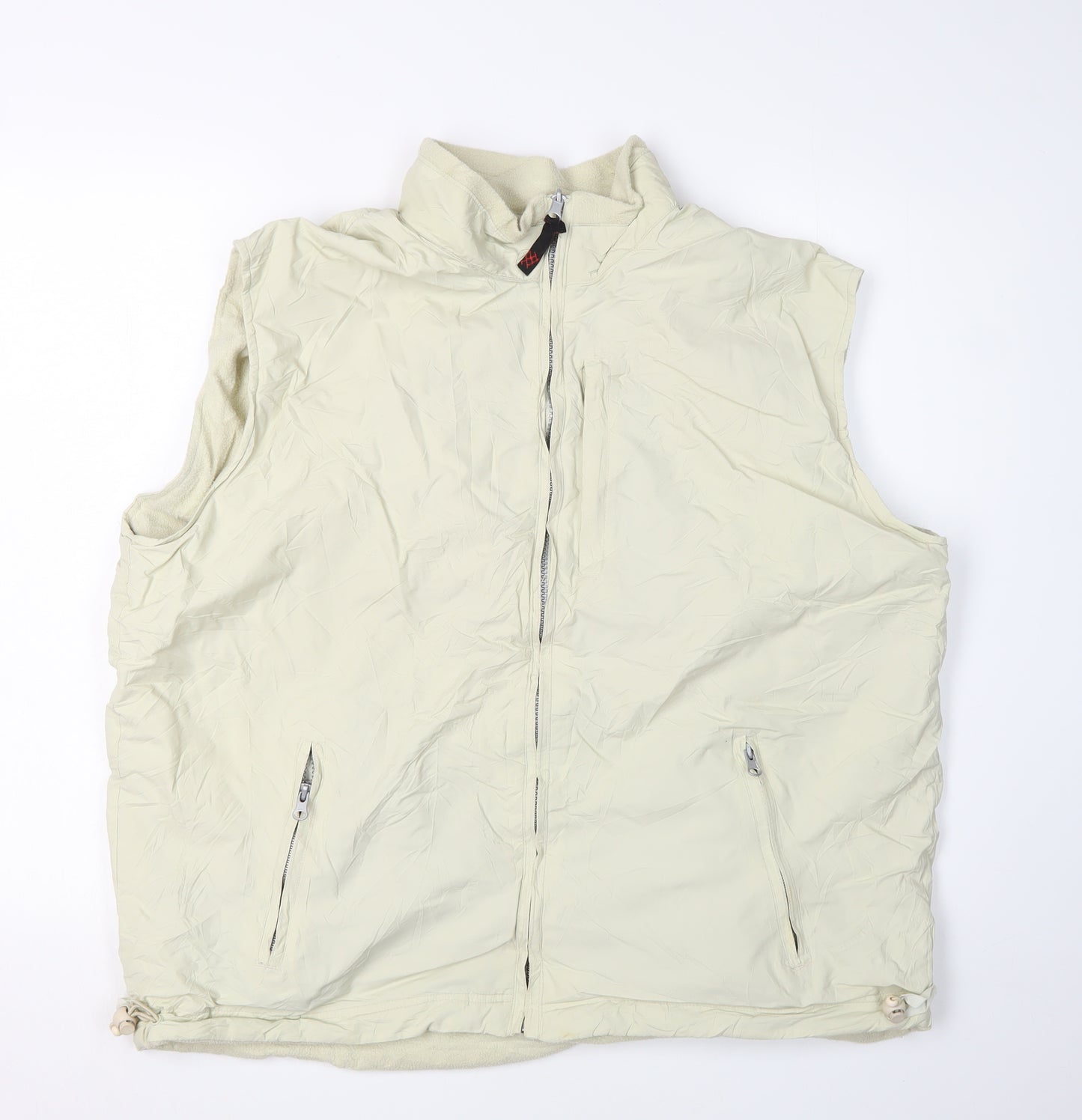 Silanta Beige Waistcoat 2XL Unisex, Full Zip, Casual