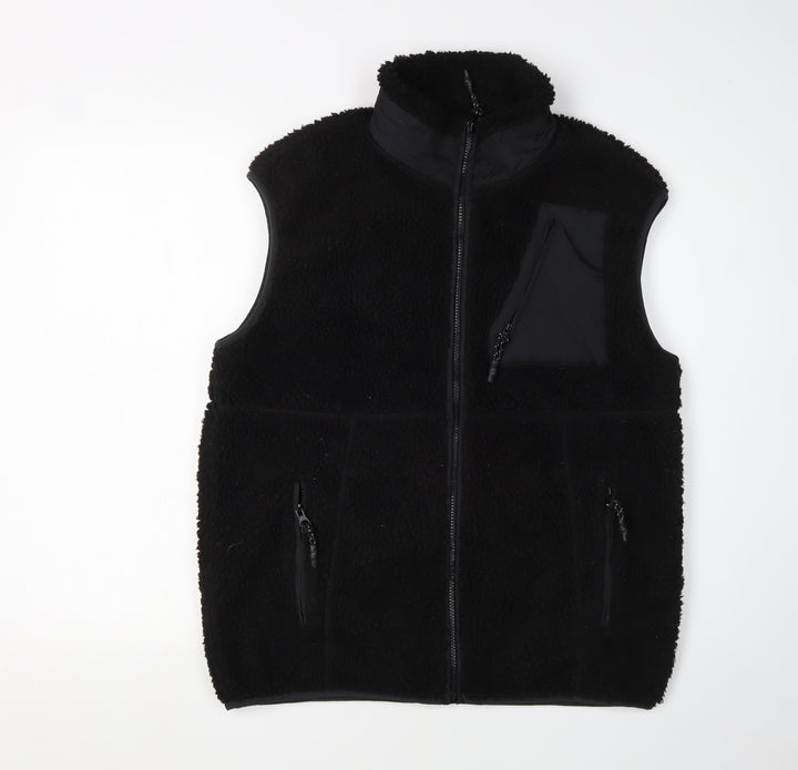 Noisy May Women's Black Fleece Waistcoat, M, Casual Style