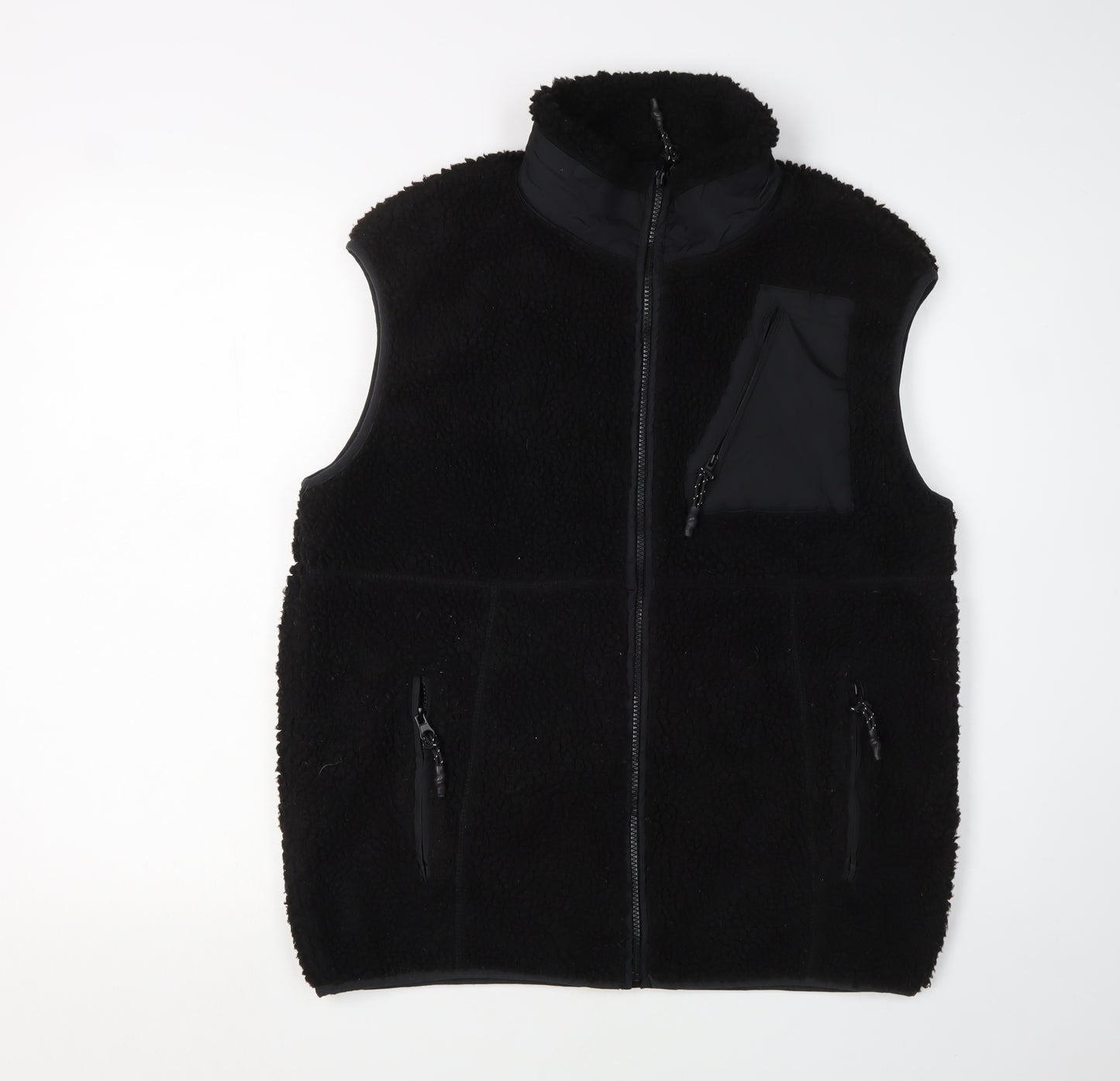 Noisy May Women's Black Fleece Waistcoat, M, Casual Style