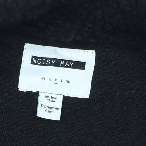 Noisy May Women's Black Fleece Waistcoat, M, Casual Style
