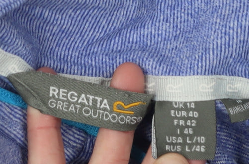 Regatta Women's Blue Henley Lightweight Sweatshirt Size 14