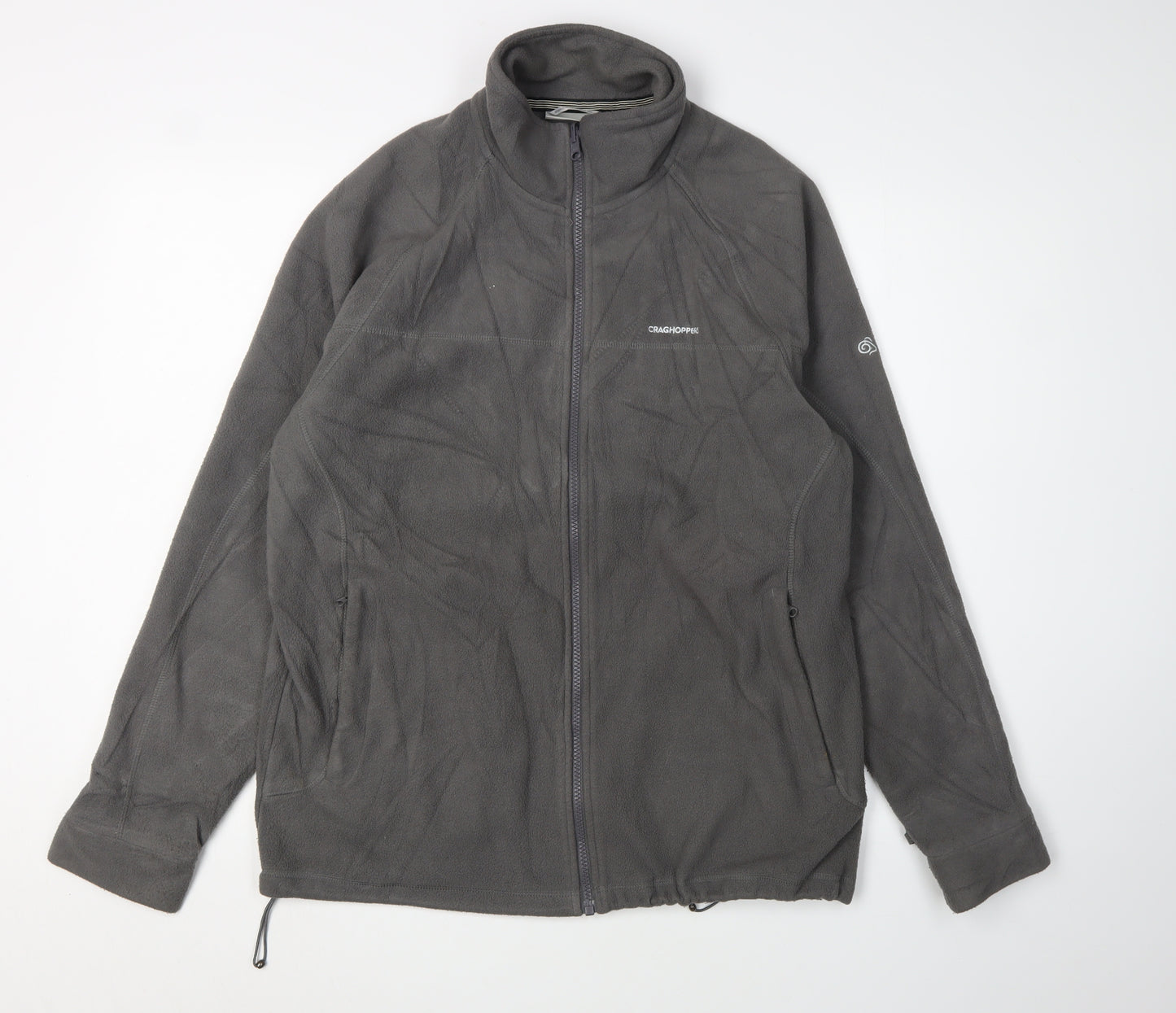 Craghoppers Men's Grey Fleece Jacket Size M Outdoor Logo