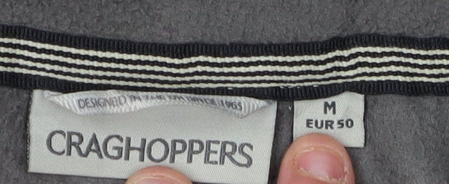 Craghoppers Men's Grey Fleece Jacket Size M Outdoor Logo