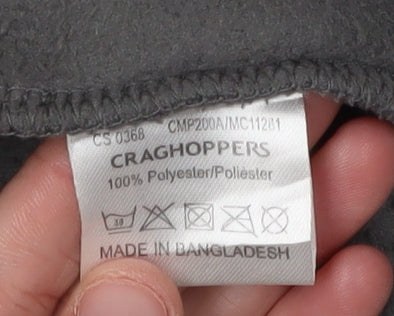 Craghoppers Men's Grey Fleece Jacket Size M Outdoor Logo
