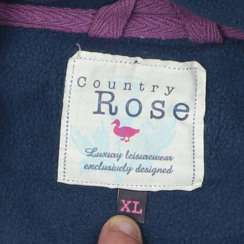 Country Rose Women's Blue Windbreaker Jacket XL