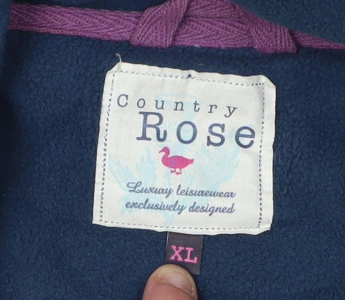 Country Rose Women's Blue Windbreaker Jacket XL