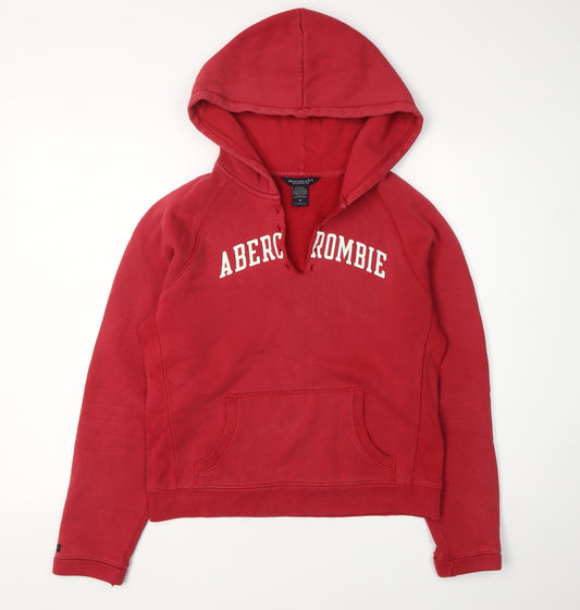 Abercrombie & Fitch Women's Red Pullover Hoodie, Medium