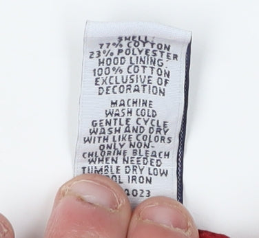 GAP Boys Red Pullover Hoodie 8-9 Years - Casual Comfort