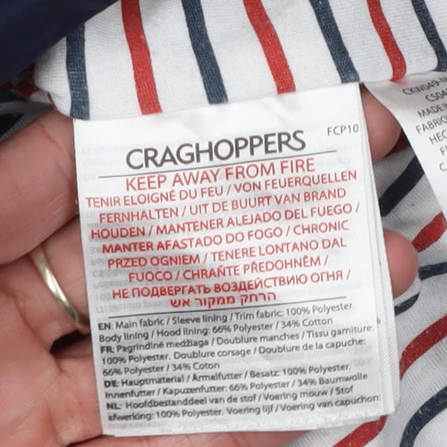 Craghoppers Boys Blue Rain Coat, Age 13, Hooded Active Jacket