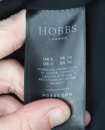 Hobbs Women's Black Puffer Coat Size 8 Winter Hooded