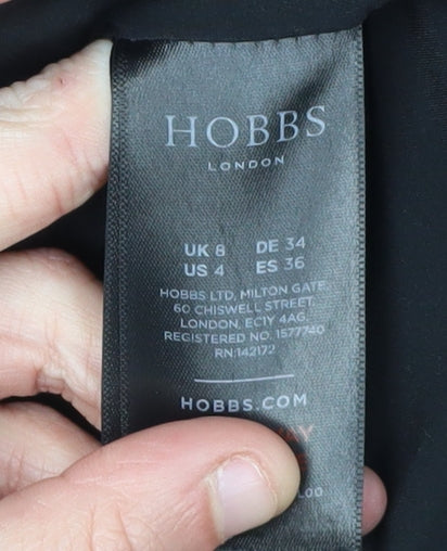 Hobbs Women's Black Puffer Coat Size 8 Winter Hooded