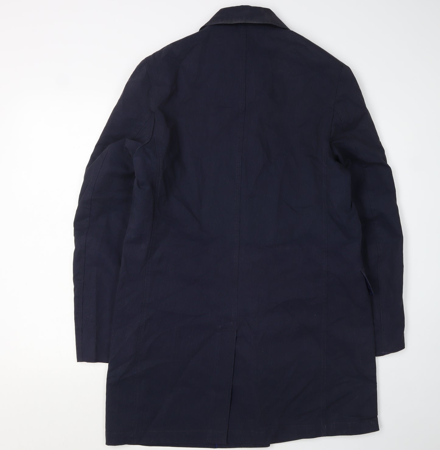 Charles Tyrwhitt Men's Blue Overcoat 40R Classic Check