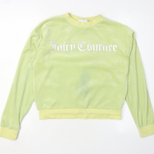 Juicy Couture Girls' Yellow Pullover Sweatshirt 13 Years
