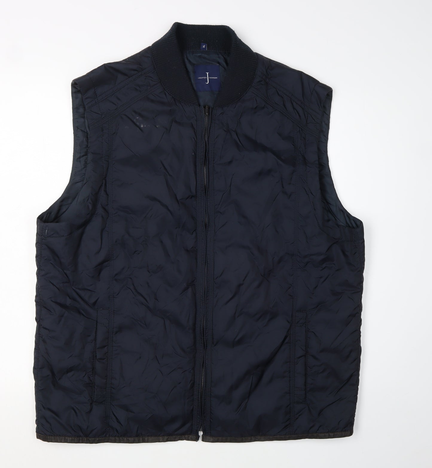 Jasper Conran Men's Black XL Nylon Waistcoat
