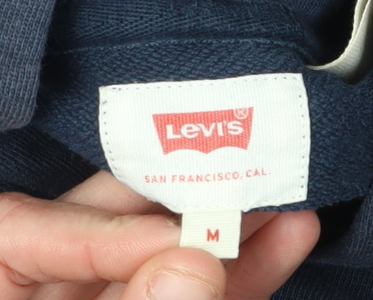Levi's Men's Blue Pullover Hoodie M Logo Graphic