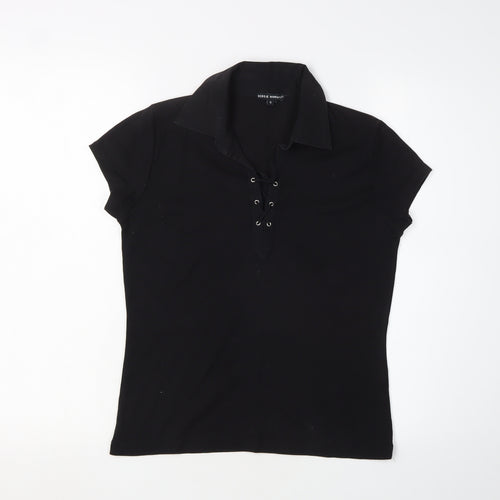 Debbie Morgan Women's Black Polo Shirt S