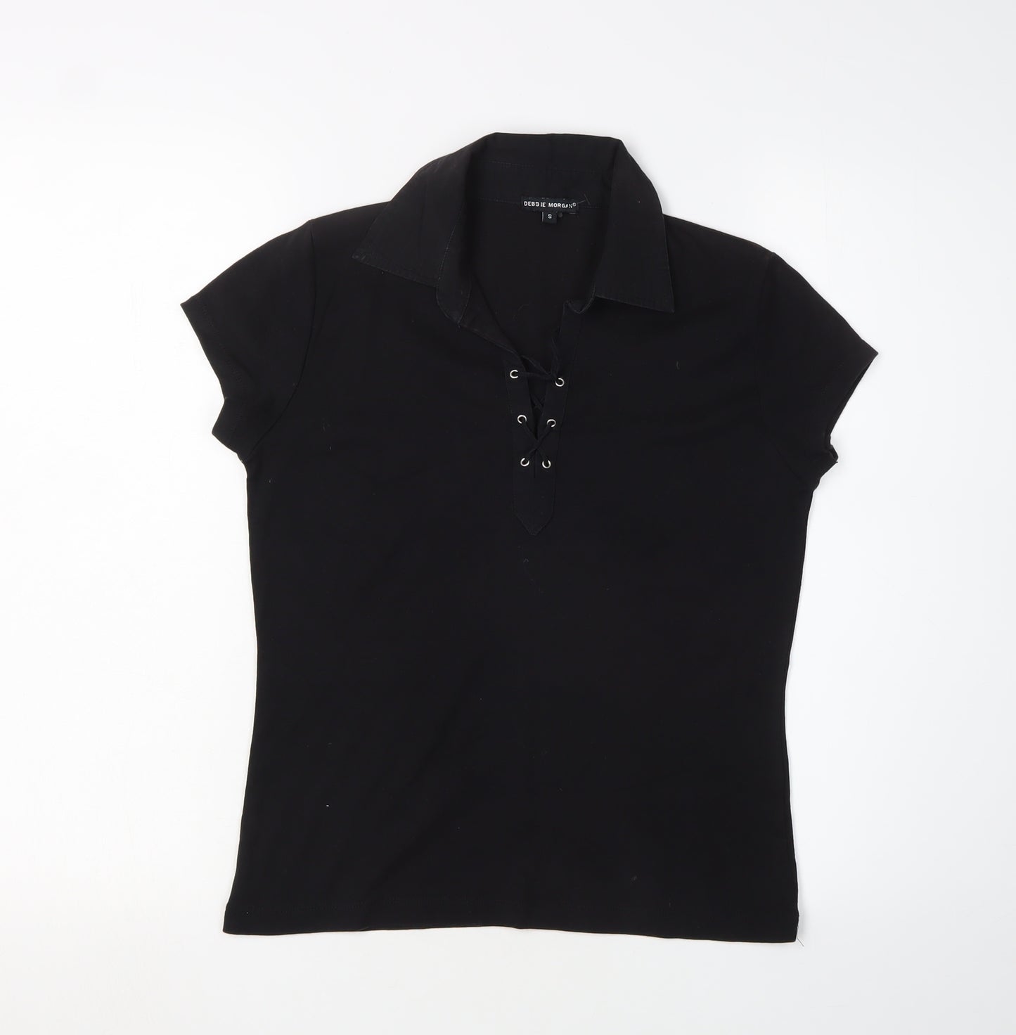 Debbie Morgan Women's Black Polo Shirt S