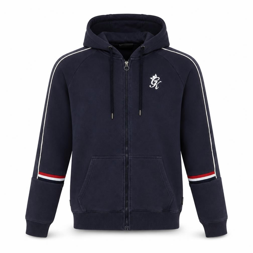 Gym King Men's Blue Full Zip Hoodie S with Logo