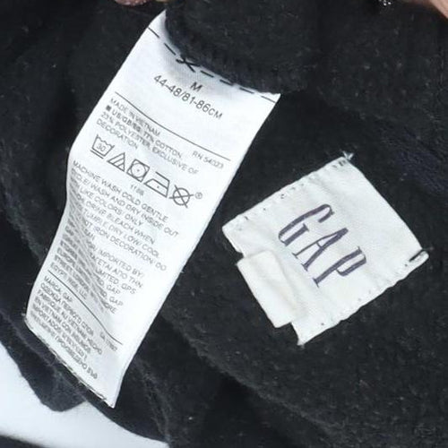 GAP Men's Black Pullover Hoodie M Logo Hooded
