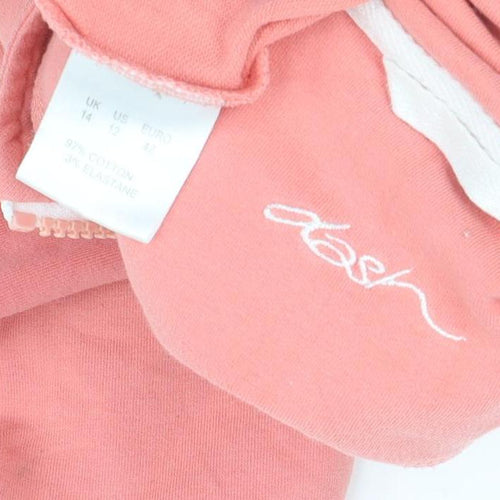 Dash Women's Pink Jacket Size 14, Casual Full Zip Top
