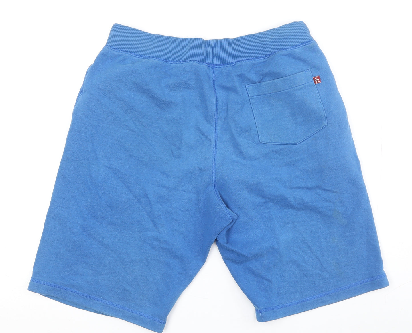 Penguin Unisex Blue Sweat Shorts, Medium, Casual Wear