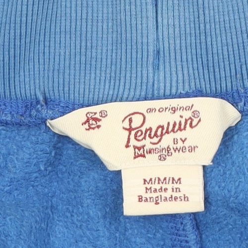 Penguin Unisex Blue Sweat Shorts, Medium, Casual Wear