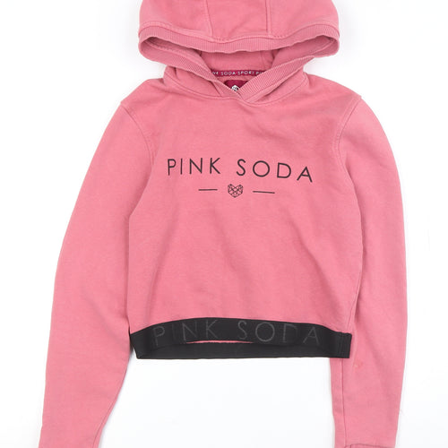 Pink Soda Women's Pink Hoodie Size 8 Pullover