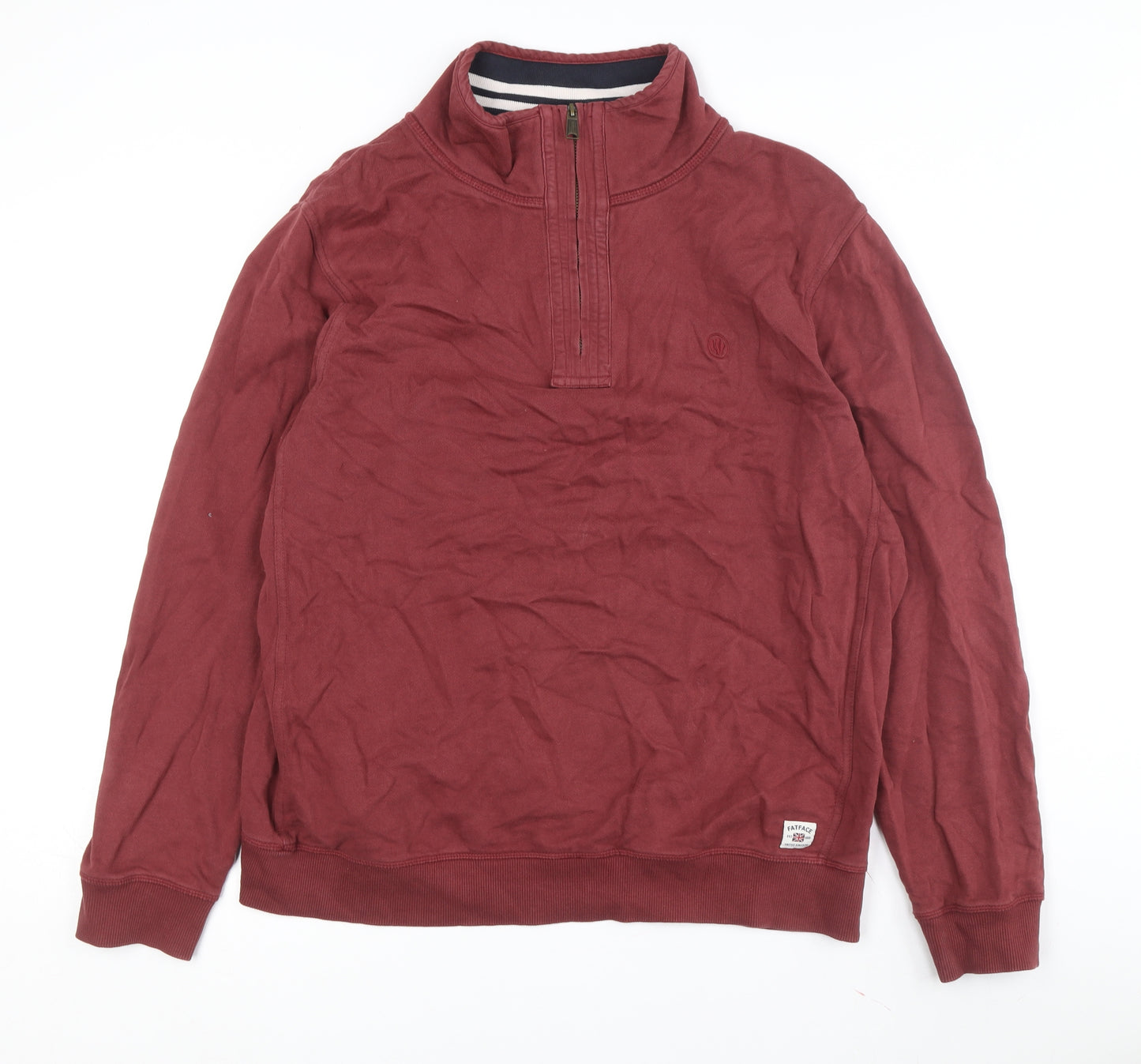 Fat Face Men's Red 1/4 Zip Sweatshirt XL