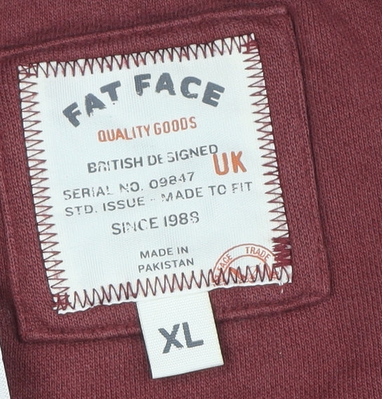 Fat Face Men's Red 1/4 Zip Sweatshirt XL