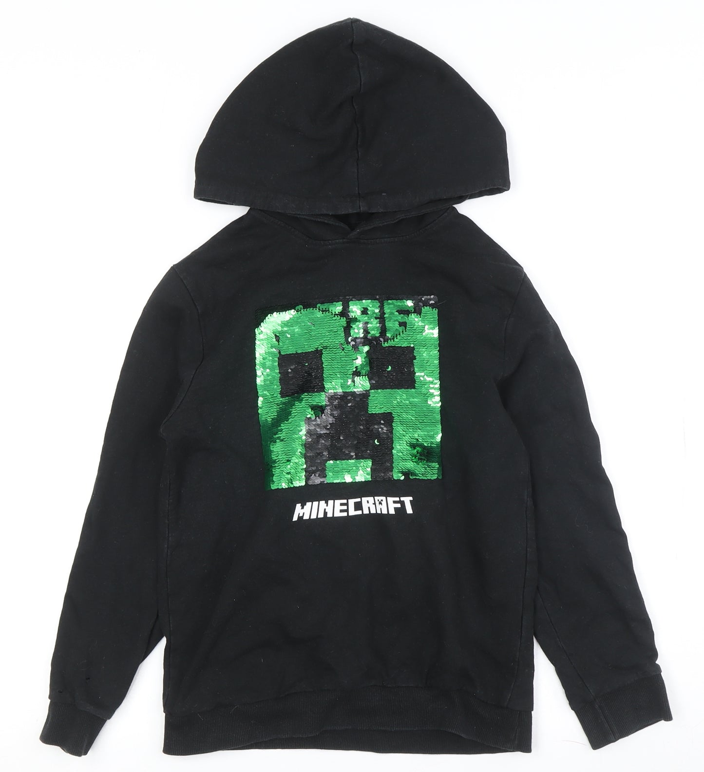 Jinx Boys Black Cotton Minecraft Pullover Hoodie 9-10 Years