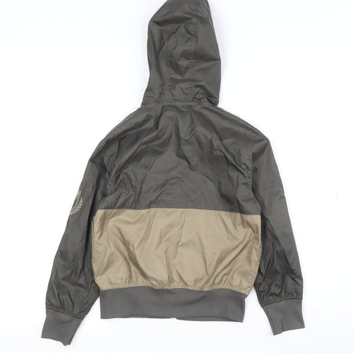 Adidas Boys Green and Brown Windbreaker Jacket 10-11 Years